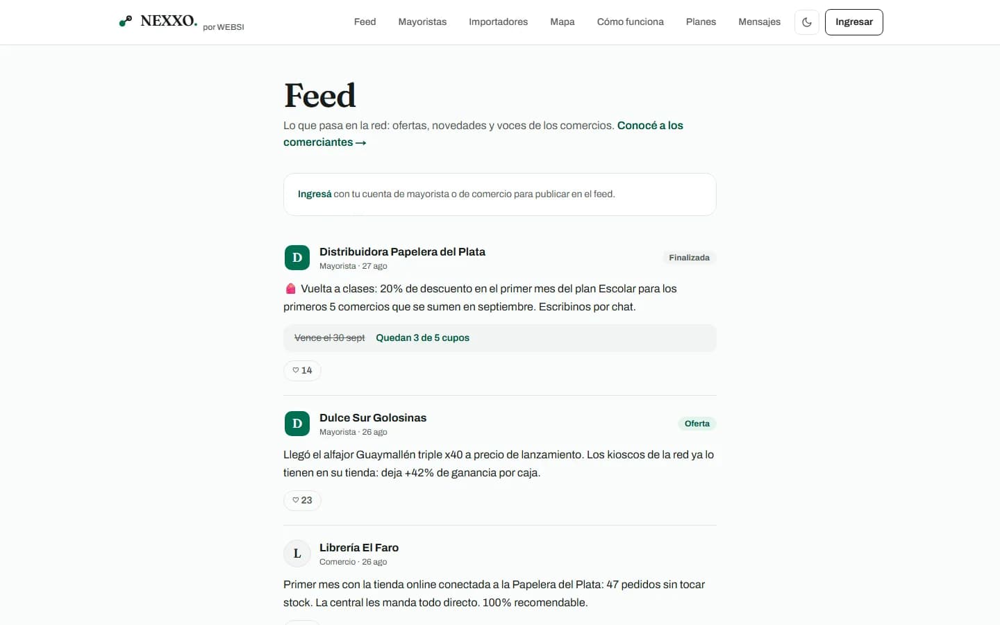 Pantalla 05 de NEXXO: Feed